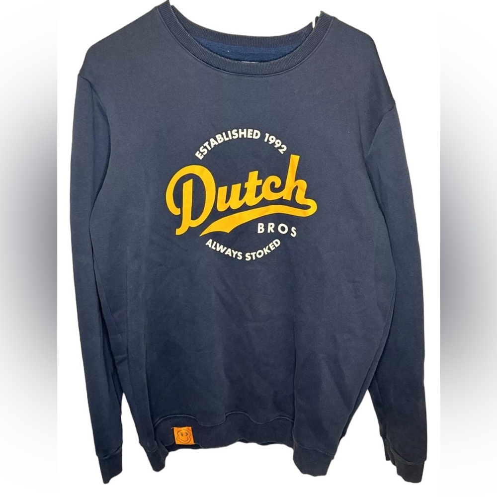 Dutch Bros SMALL+MEDIUM+LARGE+XL+XXLNavy Crewneck Sweatshirt w/Gold DB 1992 - Picture 6 of 14